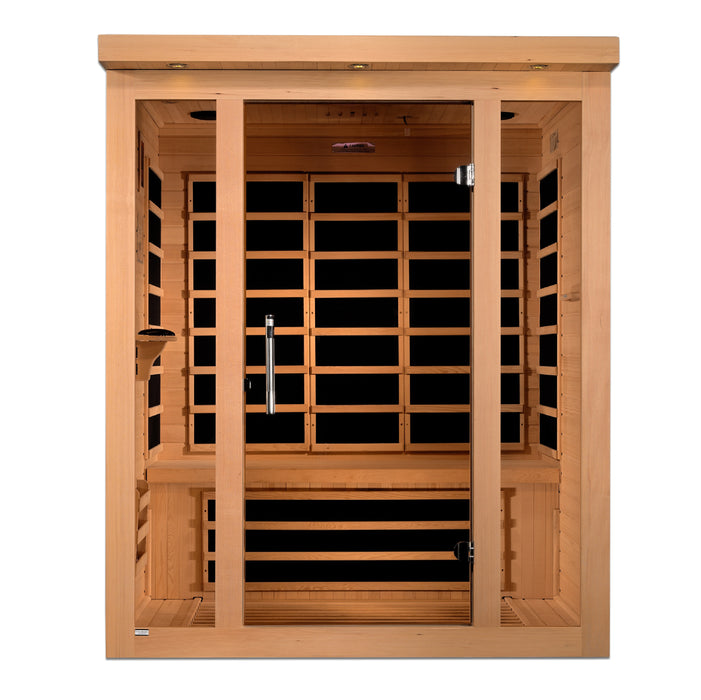 Dynamic Saunas Ultra low EMF DYN-6315-02 Vila 3 Person Ultra Low EMF FAR Infrared Sauna