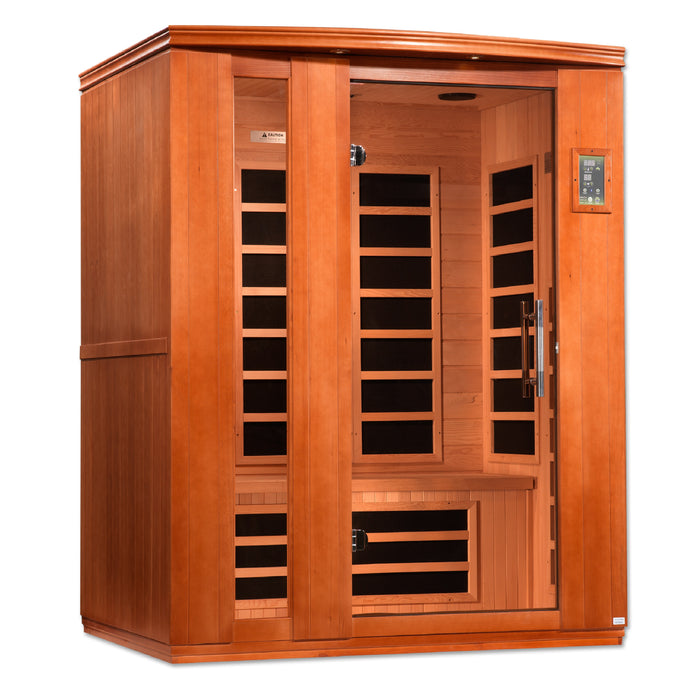 Dynamic Sauna DYN-6336-02 Lugano Elite 3 Person Ultra Low EMF FAR Infrared Sauna