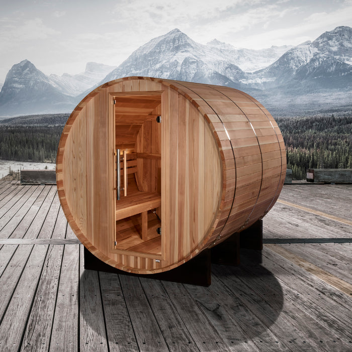GDI 4-Person Traditional Barrel Sauna – ** -"Arosa" *Model:** GDI-B004-01